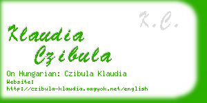 klaudia czibula business card